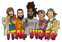 Vibes Ital Sticker by Dads Elixir