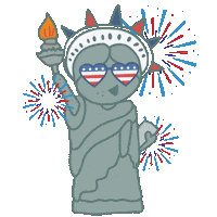 Celebrating Independence Day Sticker
