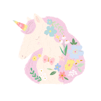 Flowers Unicorn Sticker by Meri Meri