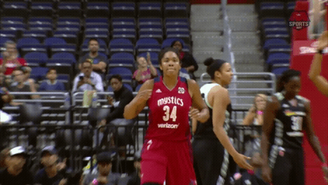 excited washington mystics GIF by WNBA