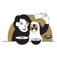 Bestiebowls Sticker by Cesar Canine Cuisine