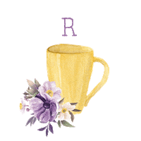 P13PaperProducts flower relax mug scrapbooking Sticker