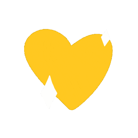 merakcreativedesigns giphyupload heart white yellow Sticker