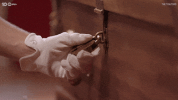 Metal Lock GIF by The Traitors Australia