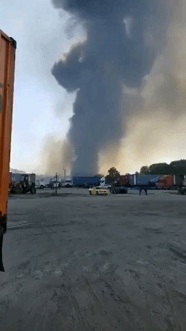 Smoke Seen Rising from Site Where Military Transport Plane Crashed near Savannah Airport