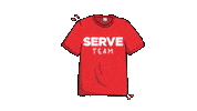 Serve Red Shirt Sticker by Church of the Highlands