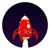 Kintarojoe space rocket rocketman motiongraphic Sticker