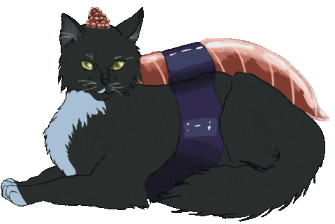 Cat Sushi Sticker