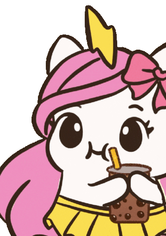 Bubble Tea Boba Sticker by Brave Unicorn