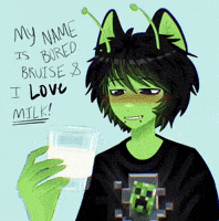 Milk Cat Alien GIF