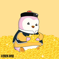 New Year Gold GIF by Pudgy Penguins
