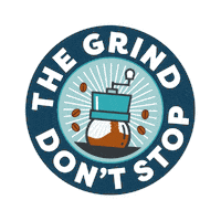 sandlotco coffee work grind grinding Sticker