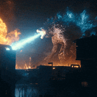 GodzillaVsKong fight fire godzilla flames GIF