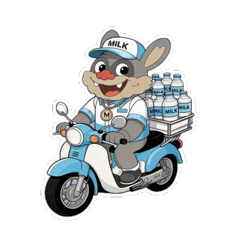 Happy Milk Carton Sticker