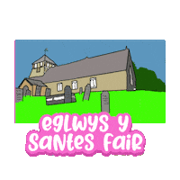 Eglwys Santes Fair Llanbrynmair Sticker