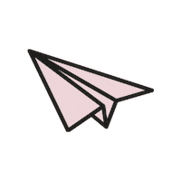 Sticker Paper Plane Sticker by Myriad Beauty