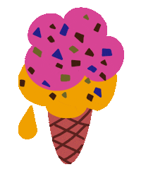 HalliErinB summer yum ice cream dessert Sticker
