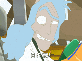 Rick And Morty Goodbye GIF by Adult Swim