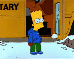 The Simpsons Snowball Fight GIF