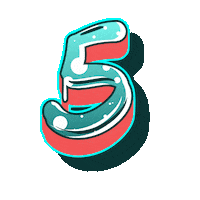 Go Number 5 Sticker by The3Flamingos