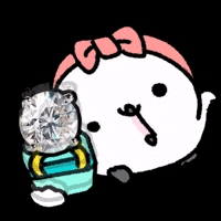 baepsae_kim couple bird diamond ring GIF