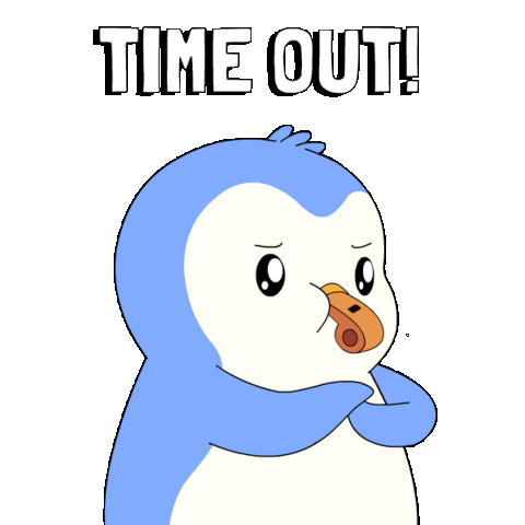Wait A Second Hold On Sticker by Pudgy Penguins