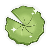 the_frogprincess green water glitter plant Sticker