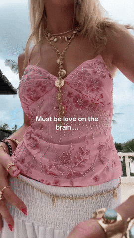 Sparkly cami top in motion