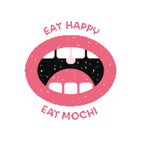 eathappy yummy mochi mochis eathappy Sticker