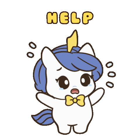 Rescue Me Help Sticker by Brave Unicorn