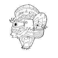 Black And White Sticker Sticker