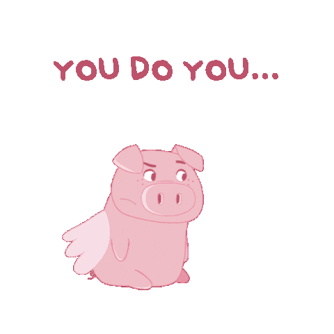 Sarcastic Flying Pig Sticker by PositivelyPigasus