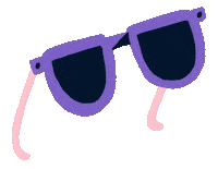 Summer Glasses Sticker by Vera Dement