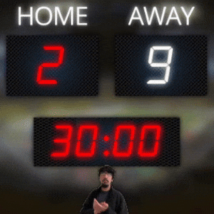 Home: 2, Away: 9