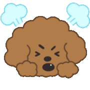 Angry Poodle Sticker