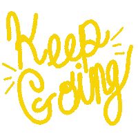 Inspirational Quote Keep Going Sticker by Devon Blow
