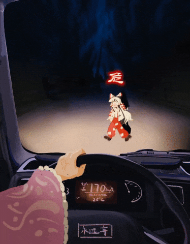 Driving Touhou Project GIF