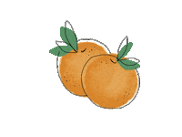 jennywakeandbake orange fruit citrus jennywakeandbake Sticker