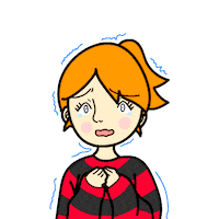 evazc scared afraid evazc Sticker