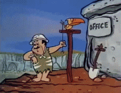 Punching Out Fred Flintstone GIF