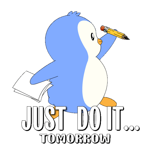 Studying Do It Sticker by Pudgy Penguins