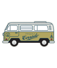 TequilaCorrido vacation tequila vwbus vw bus Sticker