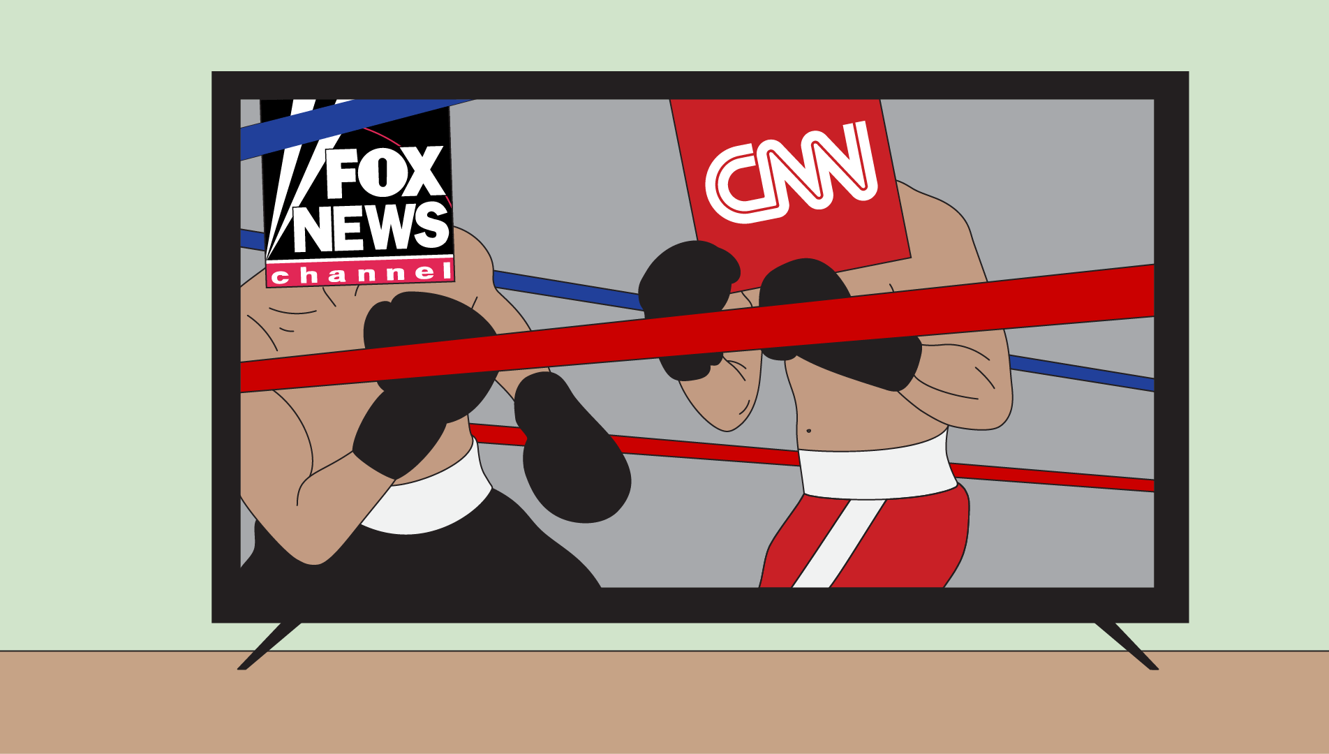 cnn 5 stages of watching the news GIF