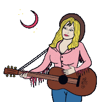 Country Music Stars Sticker by Rhianna Moon