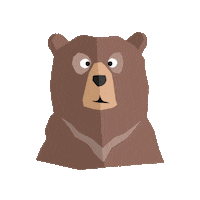 brown bear beer Sticker