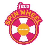 happy spin Sticker by Fave Indonesia