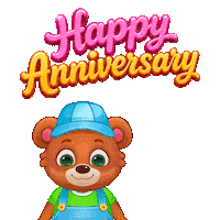 Happy Anniversary Love Sticker by Lucas and Friends by RV AppStudios