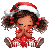 Merry Christmas Girl Sticker