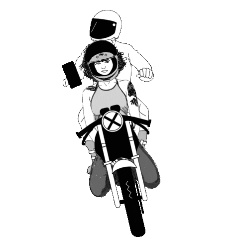 helmet cafe racer Sticker by Motoveli Motorcycle Magazine