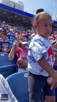 Young Buffalo Bills Fan Brings the Energy to Her First NFL Game